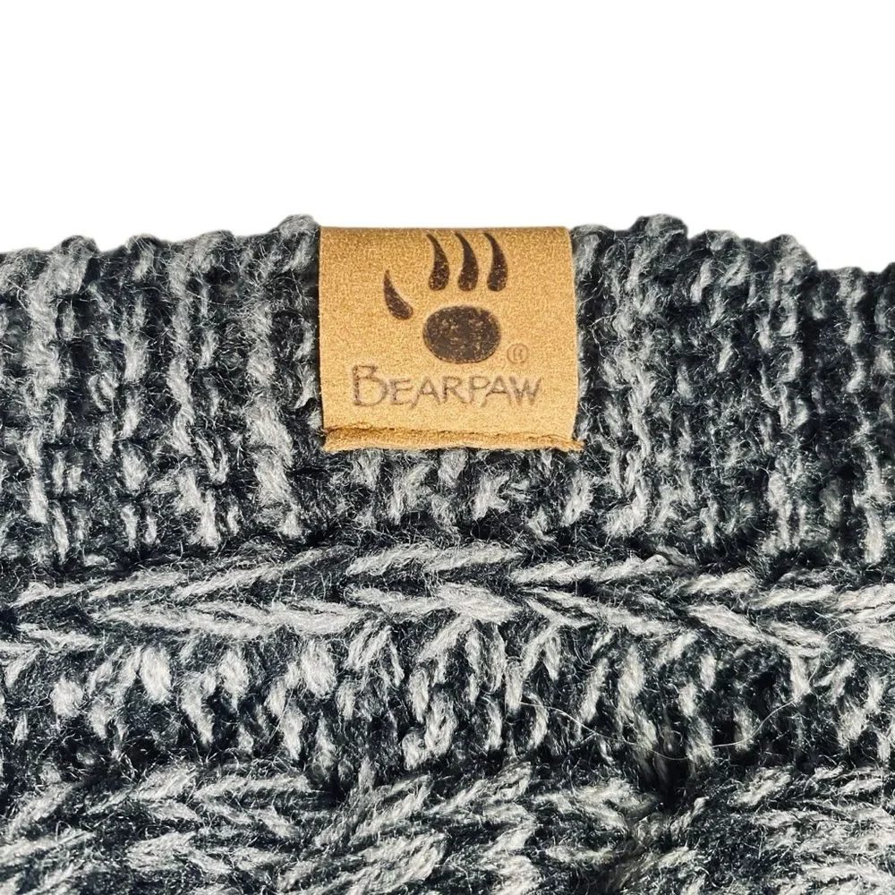 BearPaw NWT Charcoal Gray Knit Boot Toppers Womens One Size Fits Most  Cozy Warm